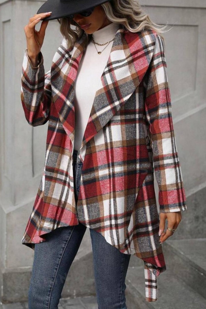 Жіночий кардиган у клітинку LSA-703A450