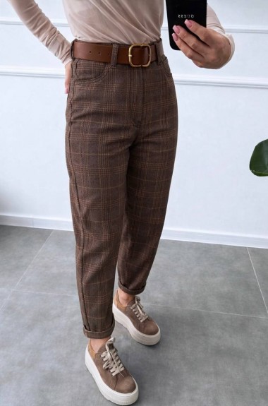 Женские брюки в клетку KC-0533A500