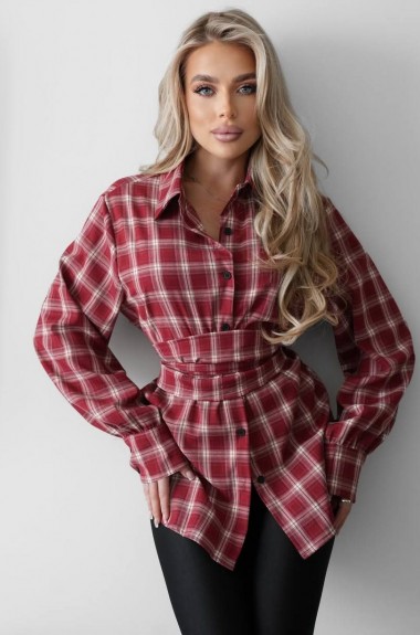 Рубашка с поясом ANM-434A600