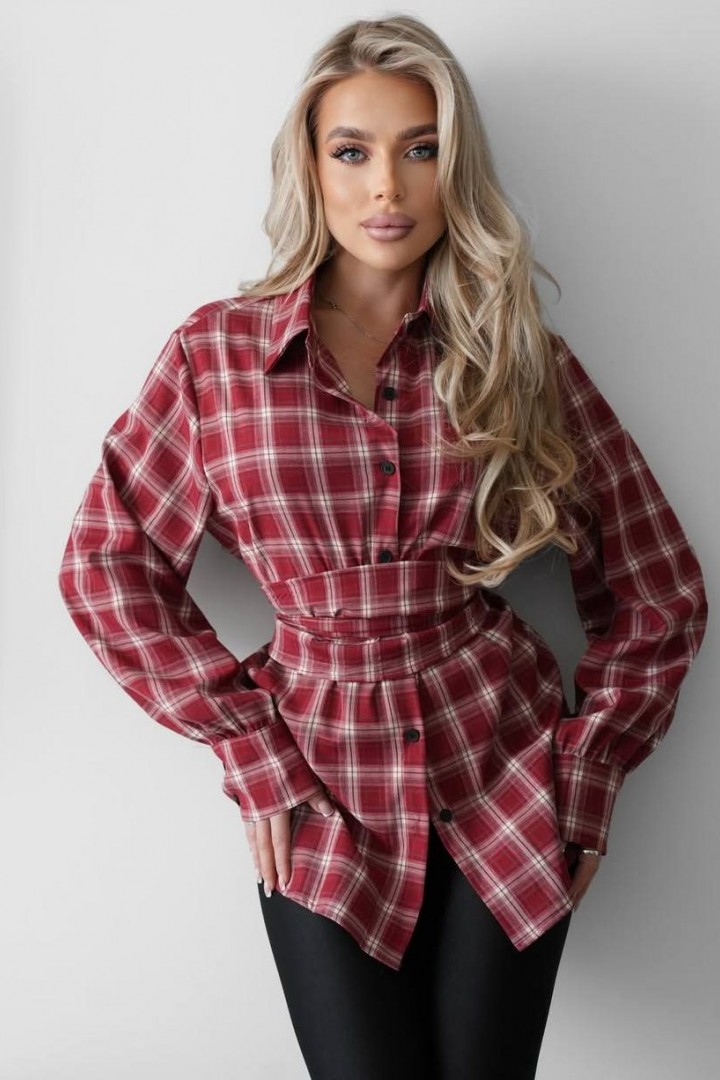 Рубашка с поясом ANM-434A600