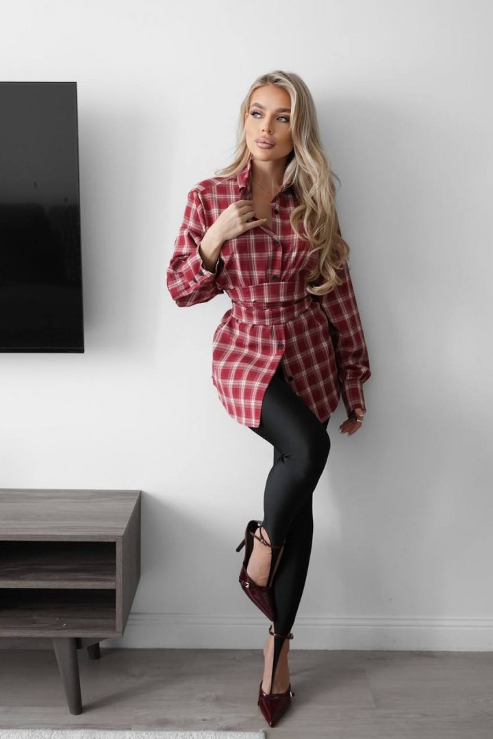 Рубашка с поясом ANM-434A600