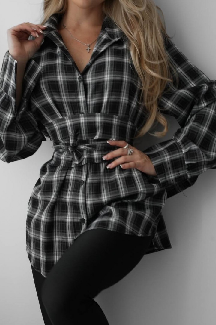 Рубашка с поясом ANM-434A600