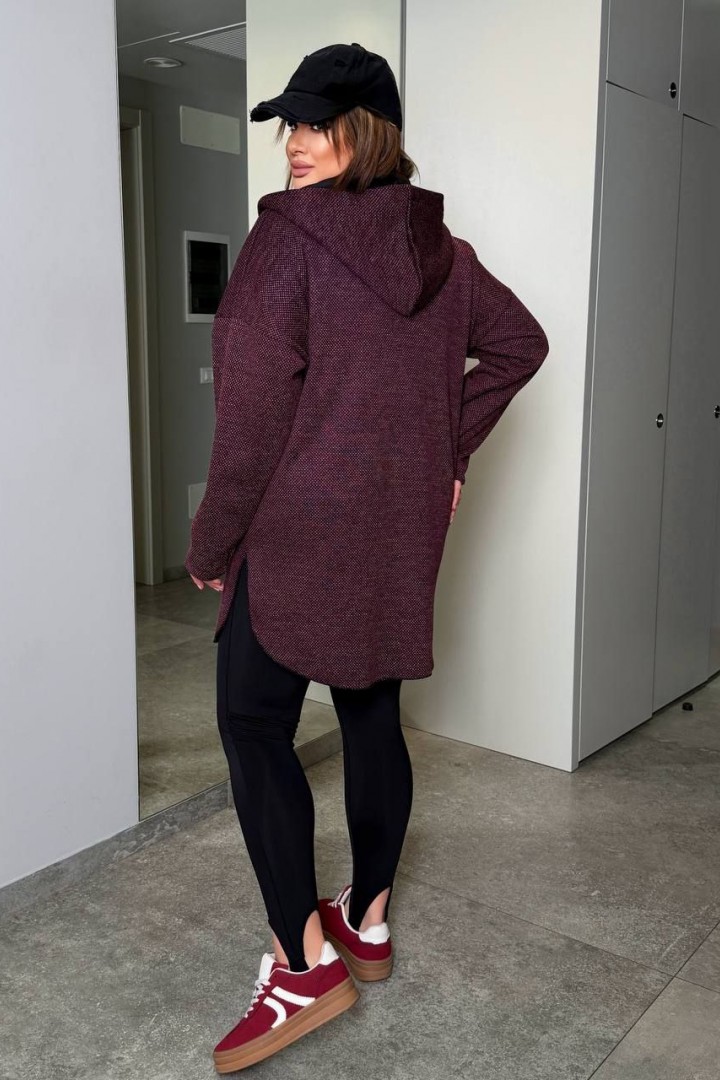 Кардиган на молнии с капюшоном AD-7932.1A320