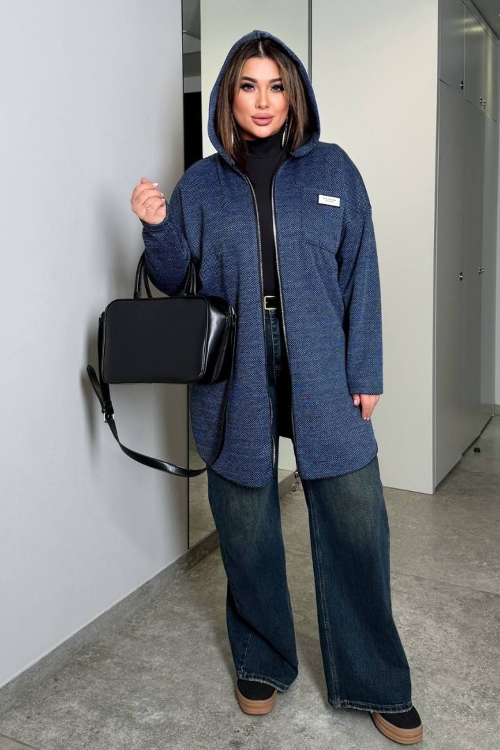 Кардиган на молнии с капюшоном AD-7932.1A320