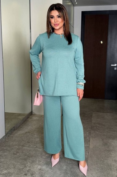 Ангоровый брючный костюм AD-7929.1A340