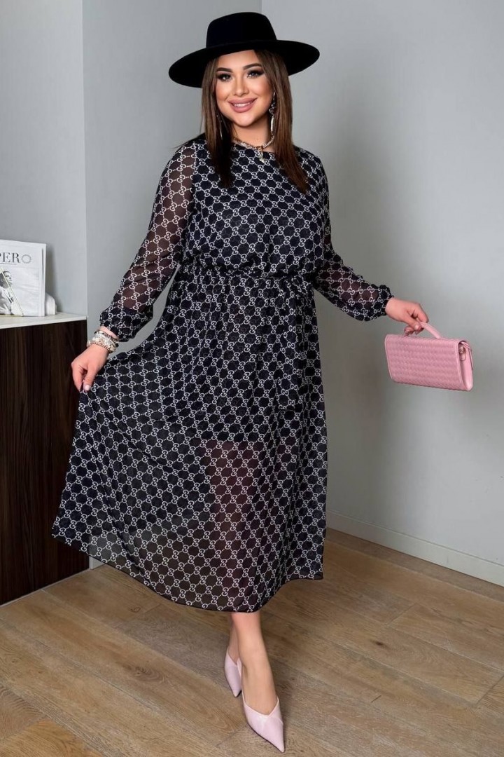 Шифоновое платье с пышной юбкой AD-8004.1A290