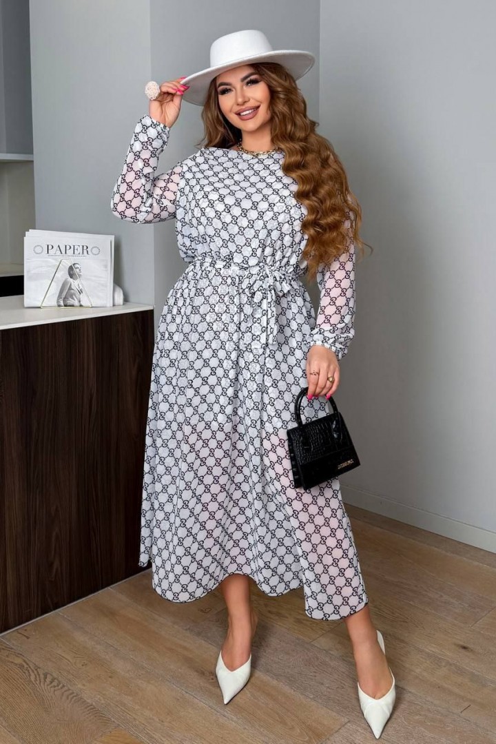 Шифоновое платье с пышной юбкой AD-8004.1A290