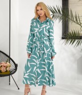 Платье рубашка с принтом  JAV-751.5451A600