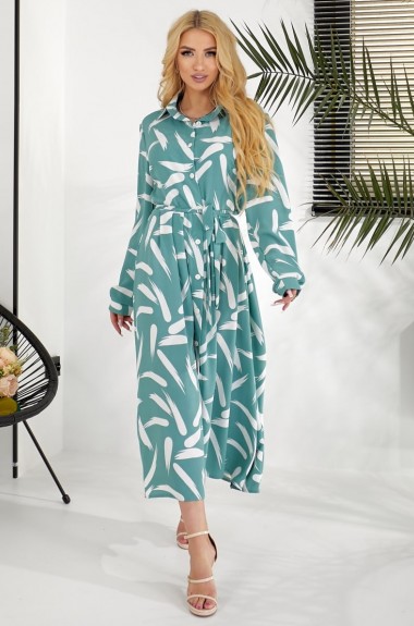 Платье рубашка с принтом  JAV-751.5451A600