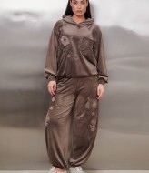 Велюровый женский спортивный костюм  IS-190A1250