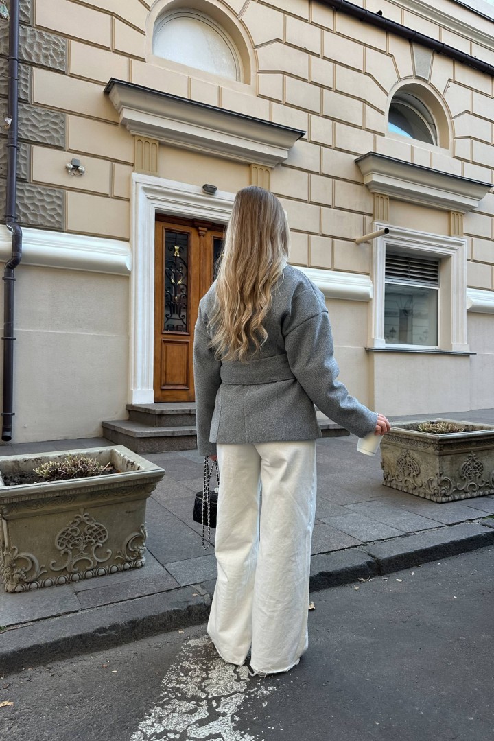 Приталенное полупальто с поясом NK-9192A900