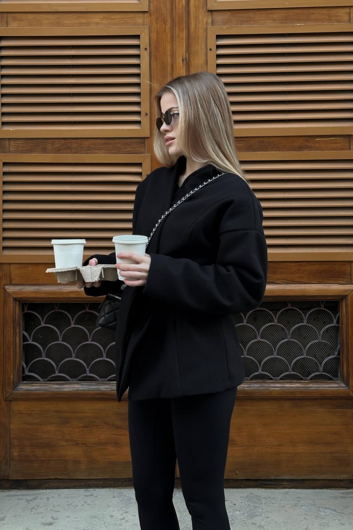 Приталенное полупальто с поясом NK-9192A900