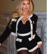 Костюм двойка кроп-жакет и шорты NK-9150A500