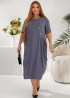 Оригинальное платье с затяжкой на кармане RIL-0529A13