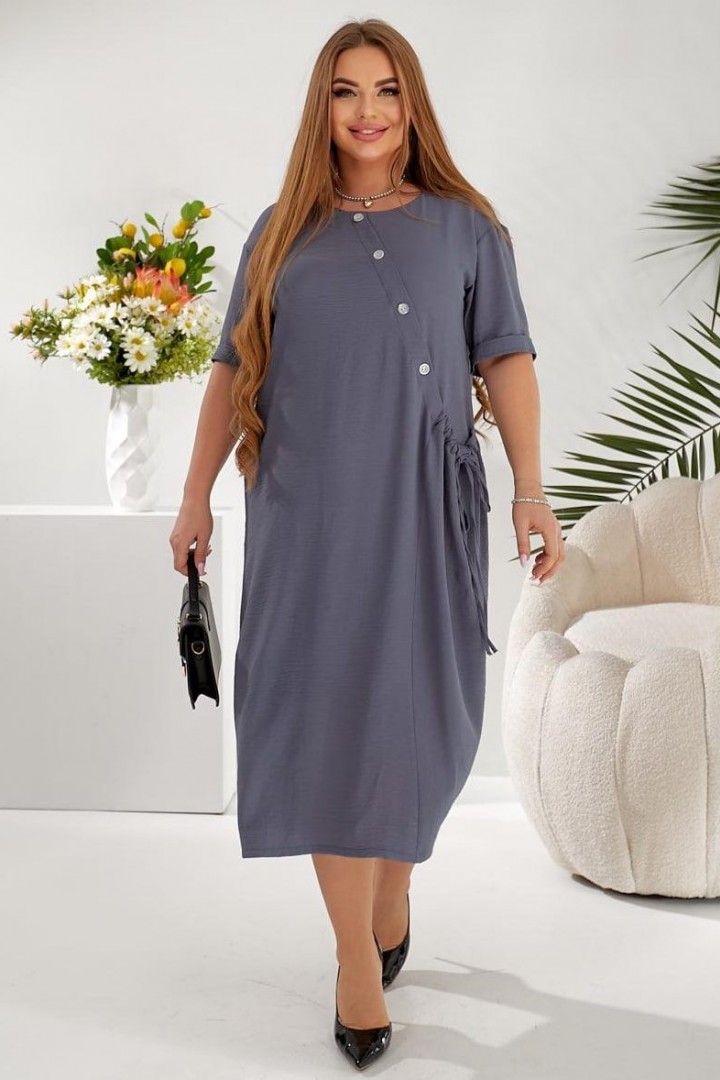 Оригинальное платье с затяжкой на кармане RIL-0529A13