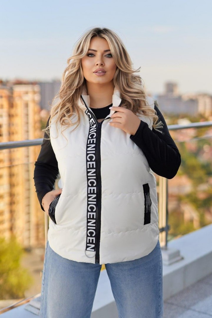 Стильная демисезонная жилетка RIL-0556A18