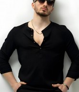 Мужская черная рубашка RT-80-215-707A500