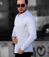 Белая рубашка мужская приталенная RT-01-51-811A500 Белая рубашка мужская приталенная RT-01-51-811A500