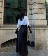 Атласная юбка макси длины EVD-340A390