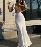 Атласная юбка макси длины EVD-340A390