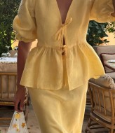 Льняний костюм спідниця і сорочка BAC-967A700