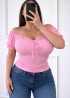 Нежная футболка с декольте INS-504A460