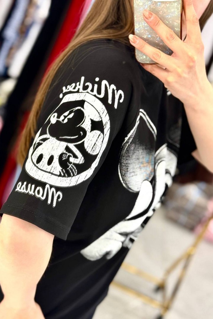 Футболка "oversize" со стильным накатом MIK-72A380