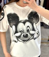 Футболка "oversize" со стильным накатом MIK-72A380