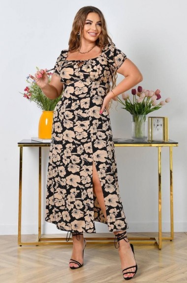 Легкое платье с разрезом на ноге MIK-2465A330