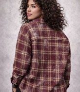 Стильная oversize рубашка в клетку MIK-16895A450