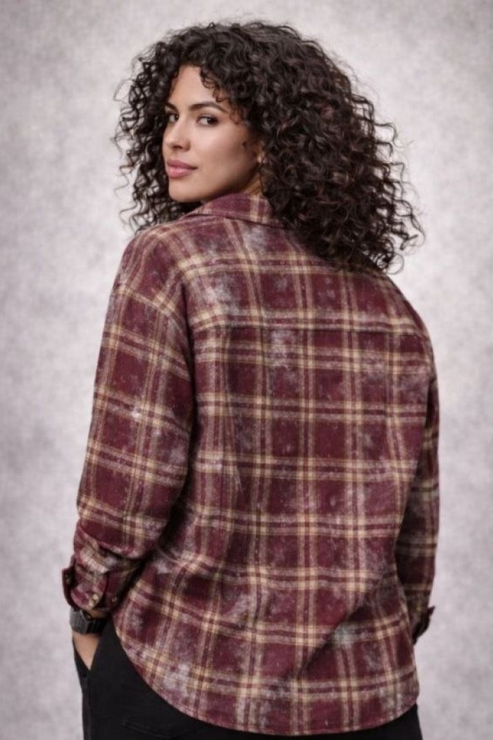 Стильная oversize рубашка в клетку MIK-16895A450
