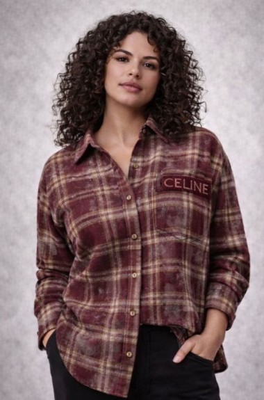 Стильная oversize рубашка в клетку MIK-16895A450