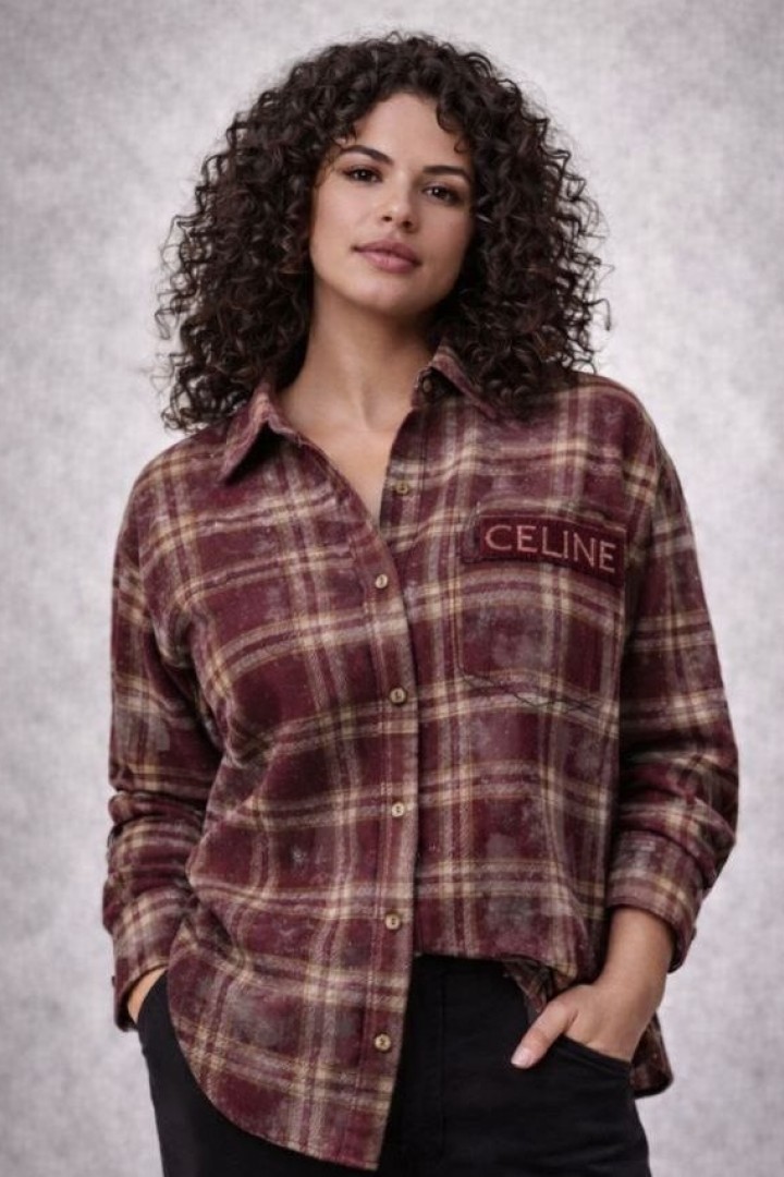 Стильная oversize рубашка в клетку MIK-16895A450