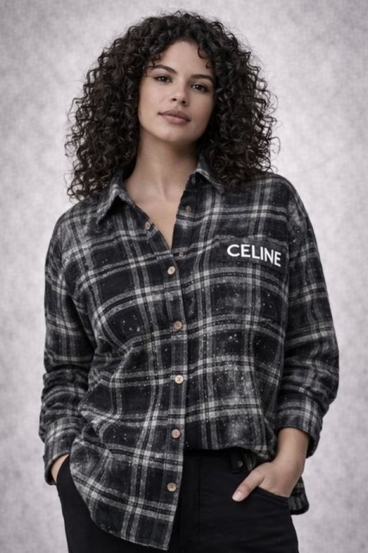 Стильная oversize рубашка в клетку MIK-16895A450