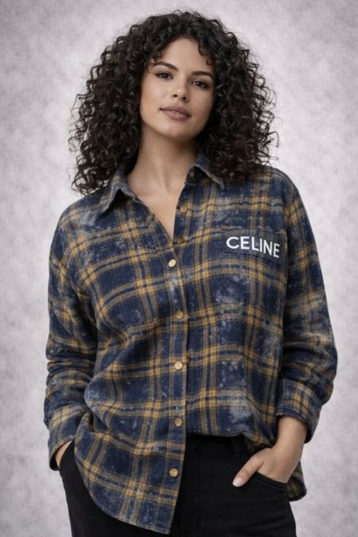 Стильная oversize рубашка в клетку MIK-16895A450