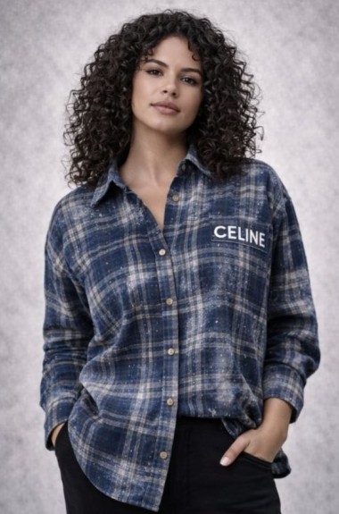 Стильная oversize рубашка в клетку MIK-16895A450