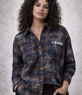 Стильная oversize рубашка в клетку MIK-16895A450