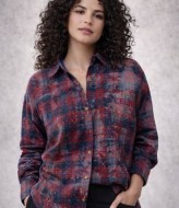 Стильная oversize рубашка в клетку MIK-16895A450