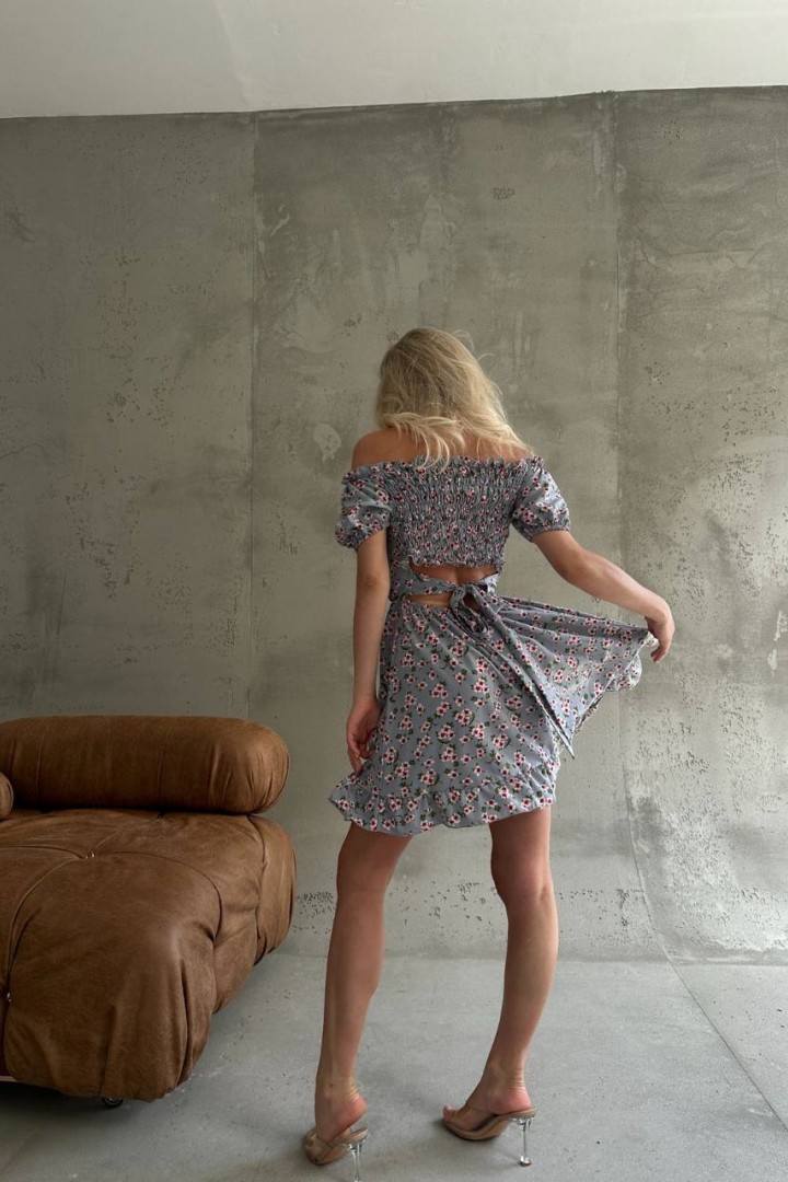 Летнее платье с открытыми плечами  MIK-6214A250