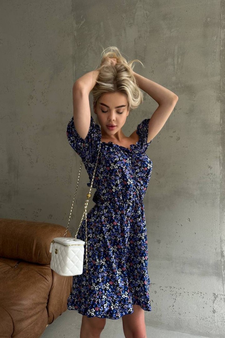 Летнее платье с открытыми плечами  MIK-6214A250