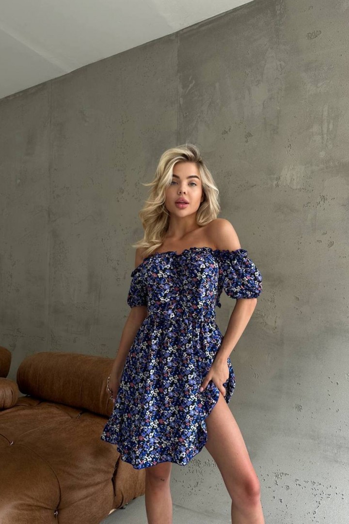 Летнее платье с открытыми плечами  MIK-6214A250