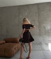 Летнее платье с открытыми плечами  MIK-6214A250