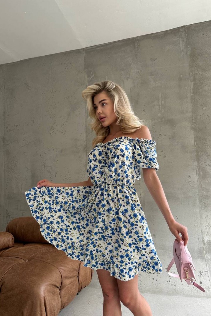 Летнее платье с открытыми плечами  MIK-6214A250