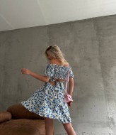 Летнее платье с открытыми плечами  MIK-6214A250