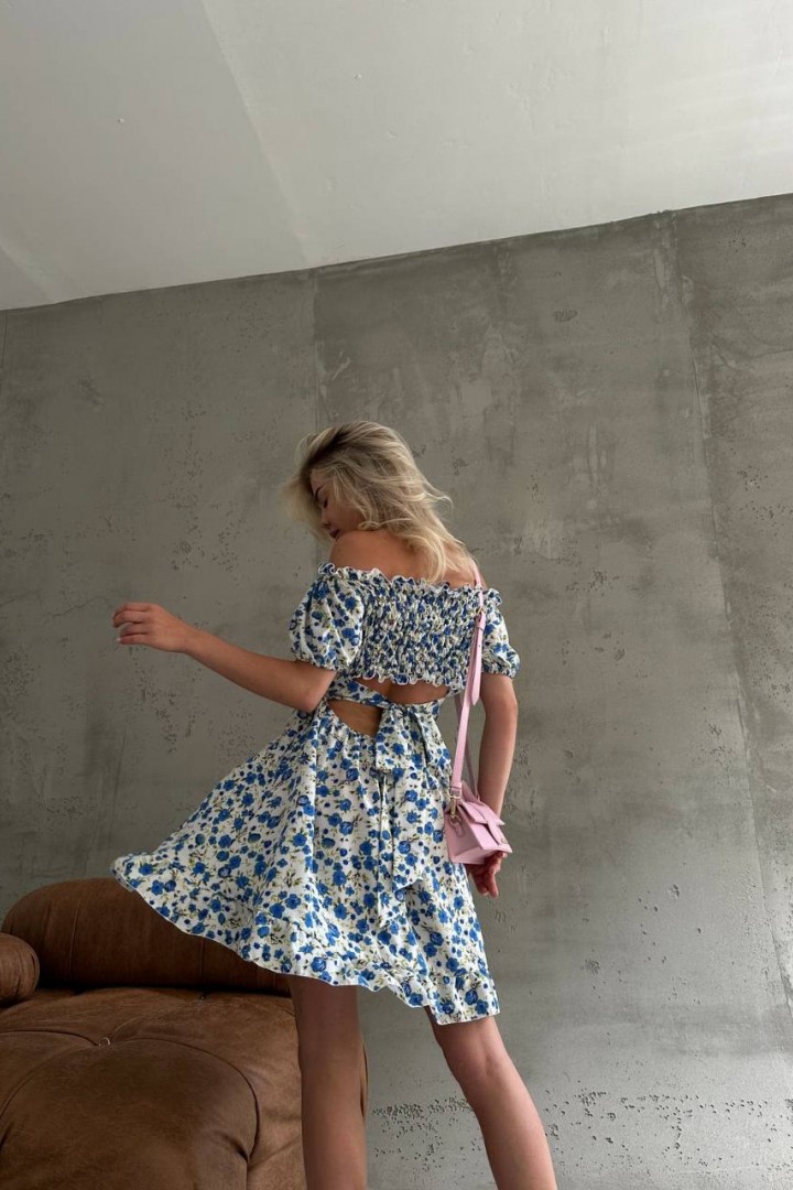 Летнее платье с открытыми плечами  MIK-6214A250