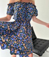 Летнее платье с открытыми плечами  MIK-6214A250