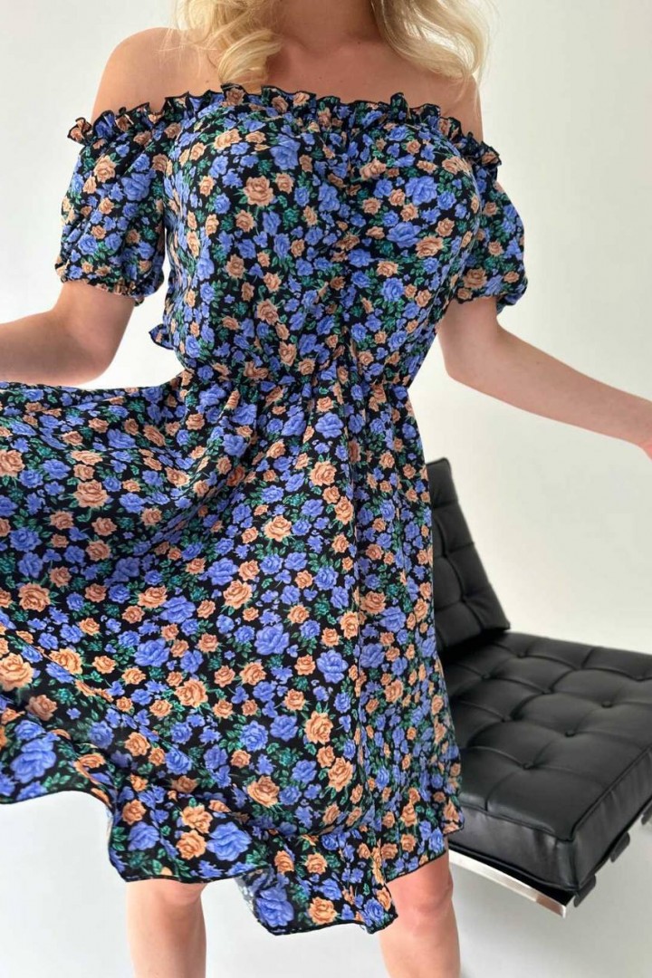 Летнее платье с открытыми плечами  MIK-6214A250