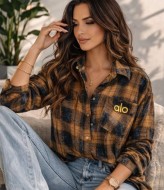 Рубашка в клетку с камнями MIK-16892A450