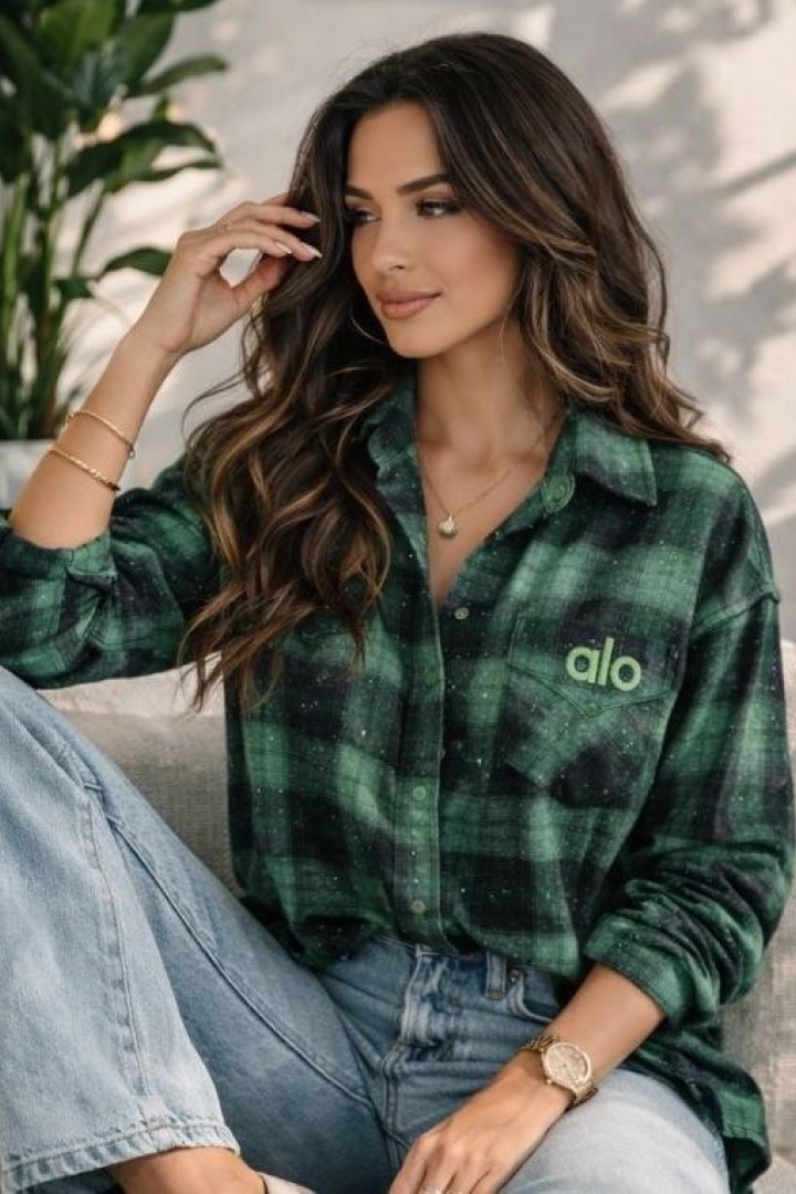 Рубашка в клетку с камнями MIK-16892A450