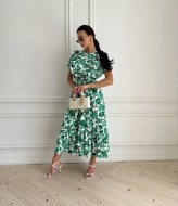 Платье миди с рюшами IMMA-207A430